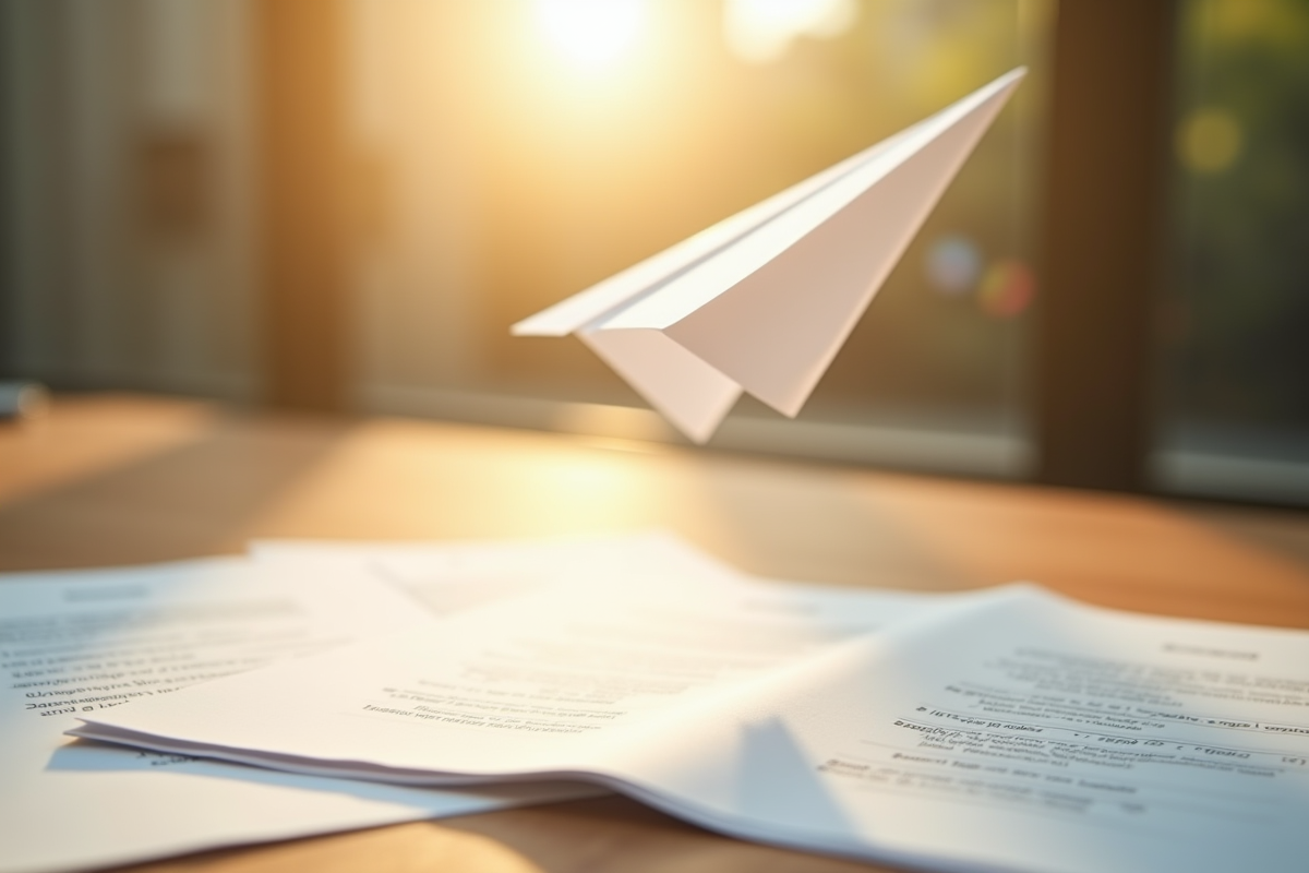 Avion en papier s