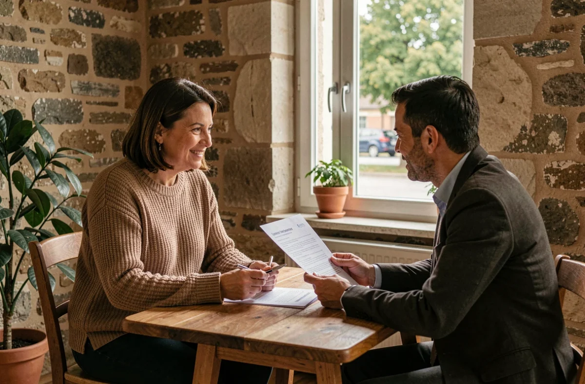Femme en reconversion professionnelle échangeant avec un conseiller dans un centre de formation de proximité en Seine-et-Marne, La Formaterie